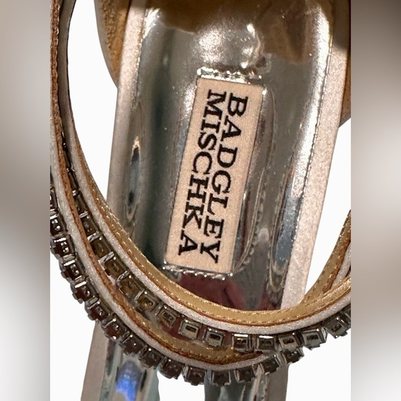 Badgley Mischa womens Lillie Crystal Dual-Strapped Block Heels NEW, Size 9 - Picture 10 of 11